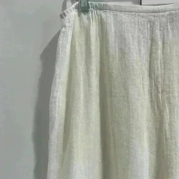 Caroline Rose Size 2X White 100% Linen Pull On
Wide Leg Pants Lightweight Travel - Picture 3 of 15